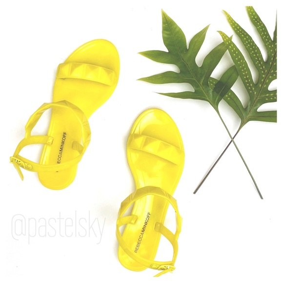 Rebecca Minkoff Shoes - REBECCA MINKOFF yellow jana studded jelly sandals